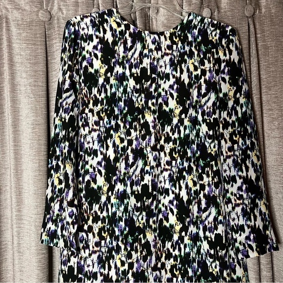 ERDEM Emma Wiggle Abstract Print Silk Mini Shift Dresss - Picture 3 of 16